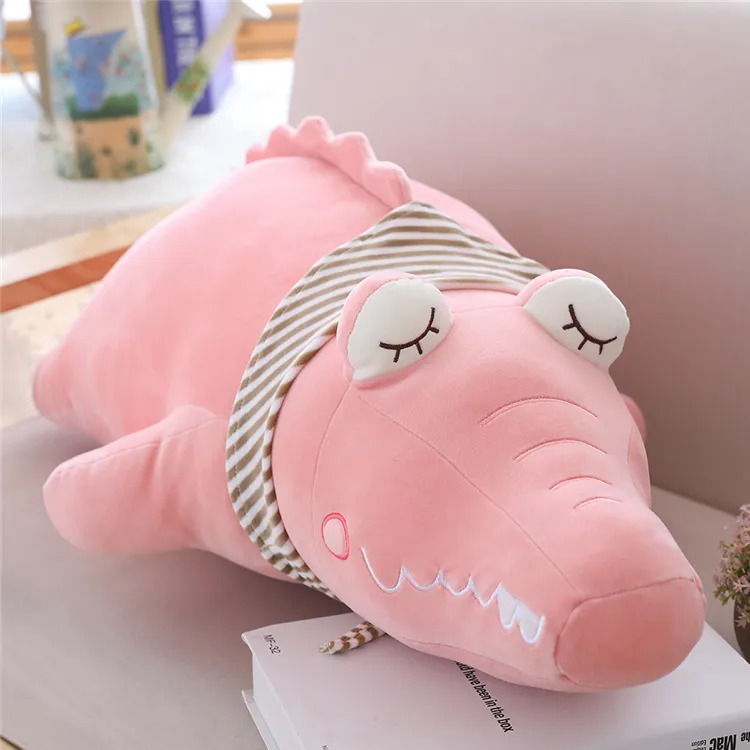 Down Cotton Scarf Crocodile Doll Sleeping Pillow Plush Toy Crocodile