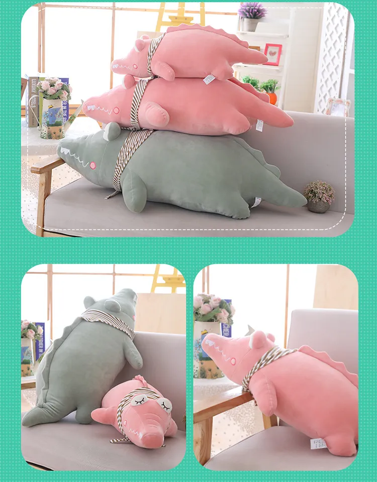 Down Cotton Scarf Crocodile Doll Sleeping Pillow Plush Toy Crocodile