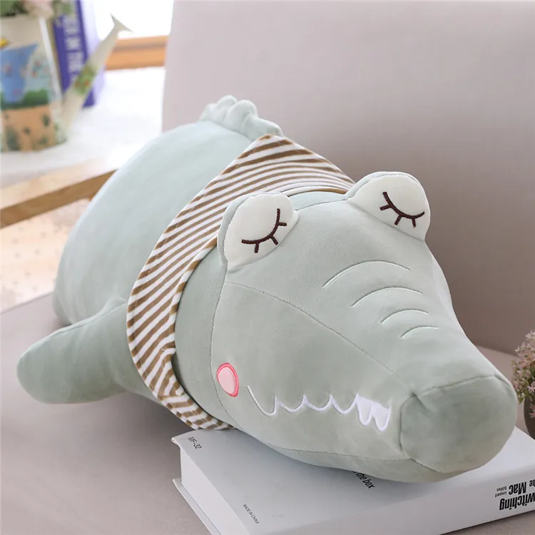 Down Cotton Scarf Crocodile Doll Sleeping Pillow Plush Toy Crocodile
