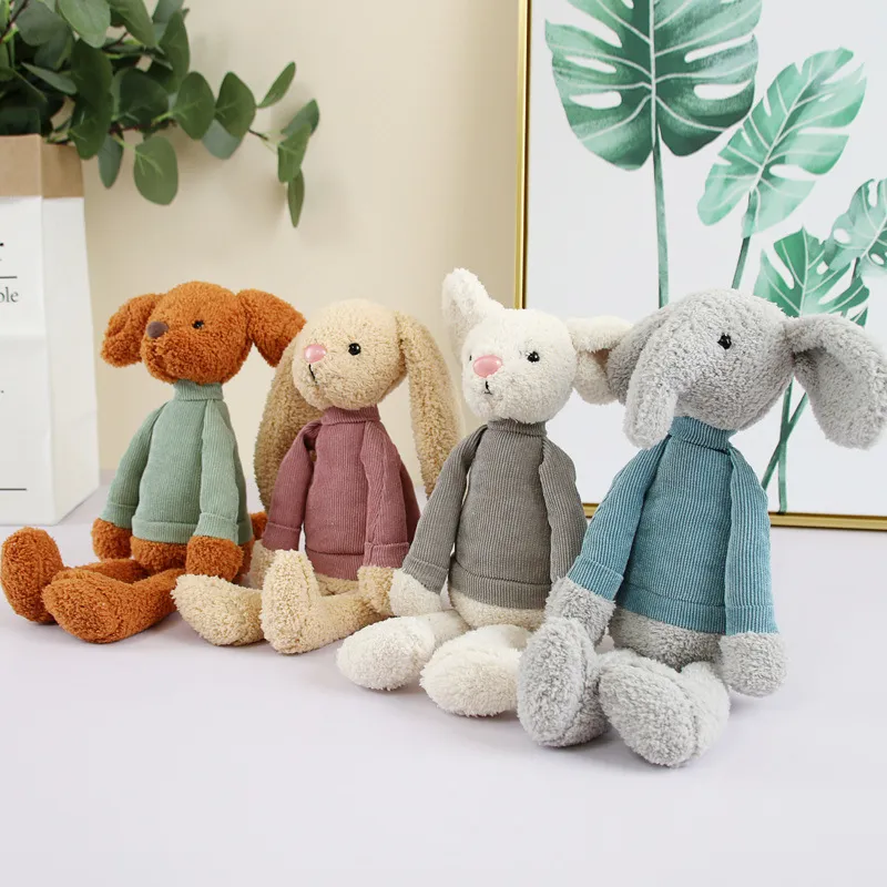 Eco Bunny Doll Easter Gift Customized Soft Toy Hand Made Rabbit Stuffed Animal Custom Plush Doll