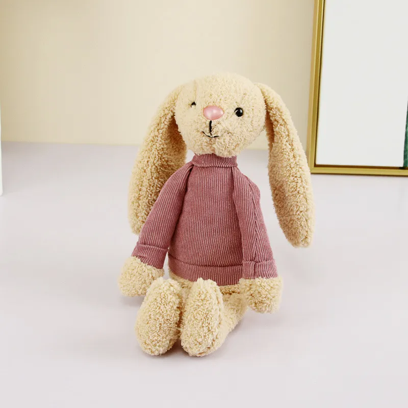Eco Bunny Doll Easter Gift Customized Soft Toy Hand Made Rabbit Stuffed Animal Custom Plush Doll