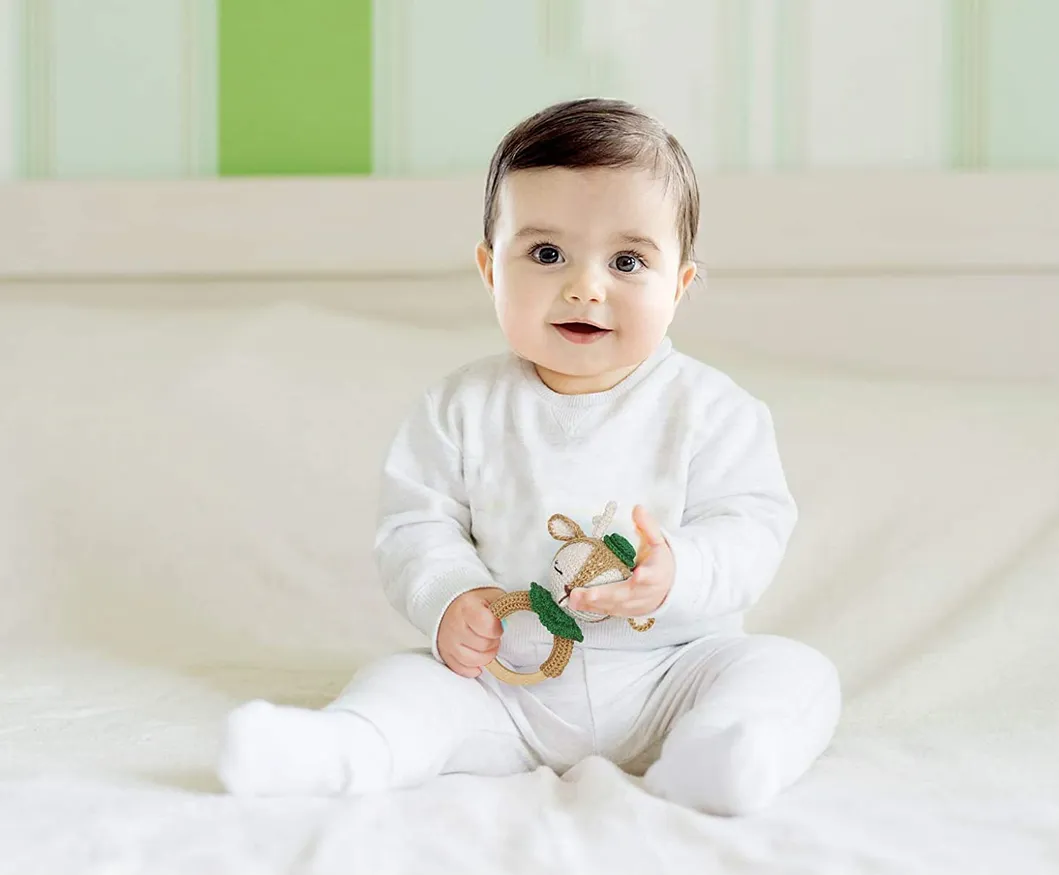 Education Baby Toys Plush Doll Bed Stroller Baby Rattle Bell