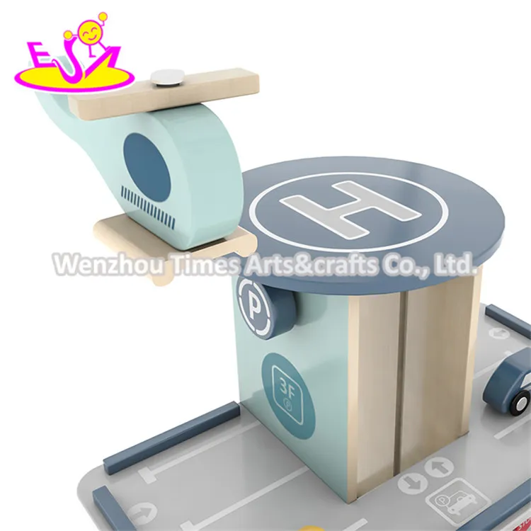 Educational Children Toys Car Track Wooden Parking Garage Lot Toys for Kids W04b104
