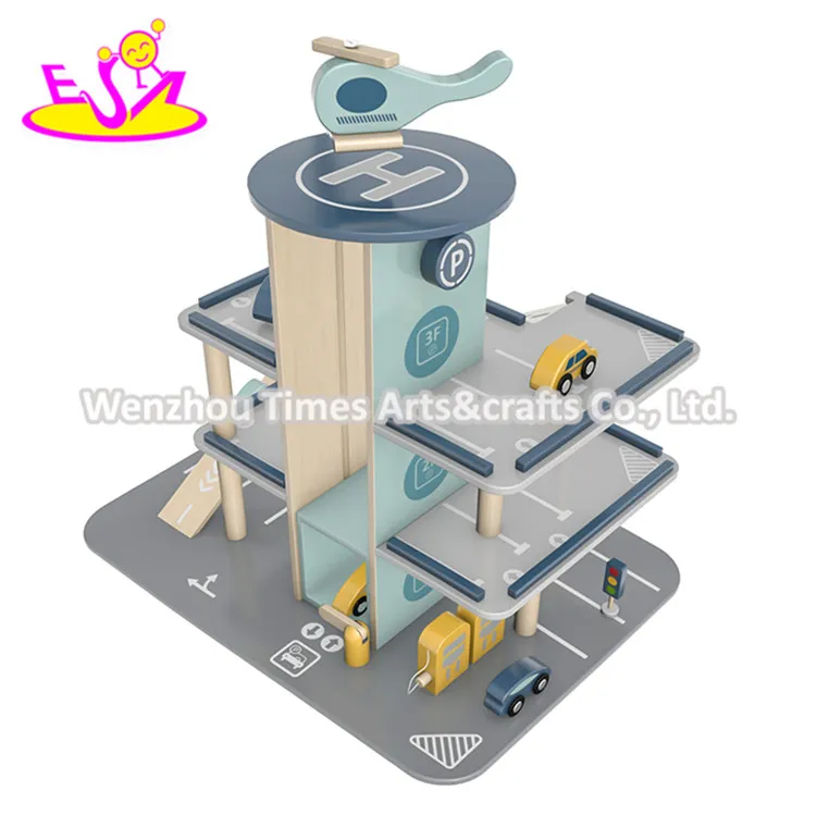 Educational Children Toys Car Track Wooden Parking Garage Lot Toys for Kids W04b104