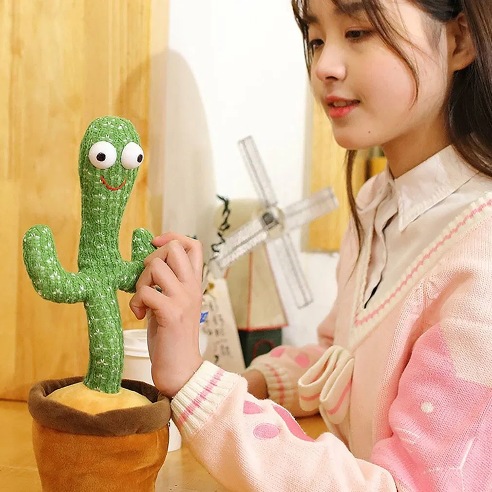 Electric Dancing Cactus Toy Singing Talking Cactus Plush Toys Funny Cactus Doll