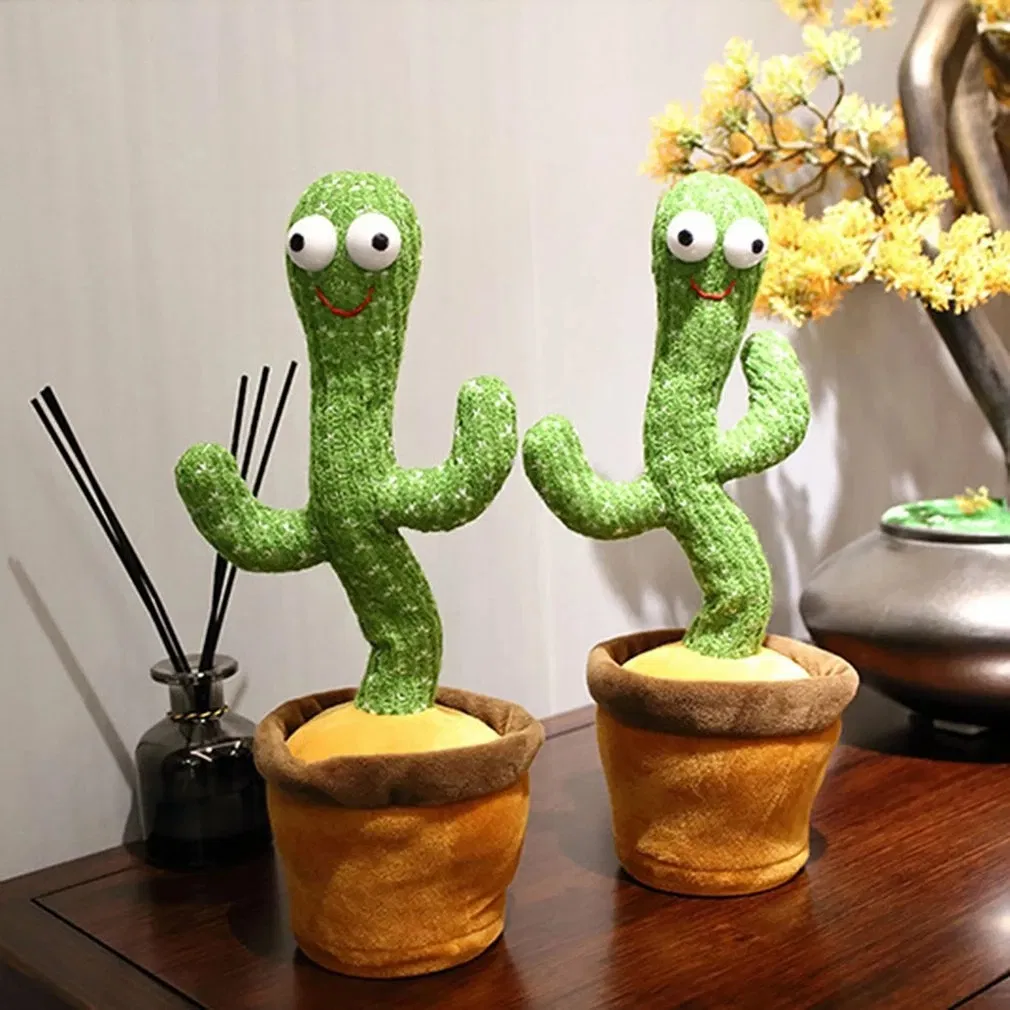 Electric Dancing Cactus Toy Singing Talking Cactus Plush Toys Funny Cactus Doll