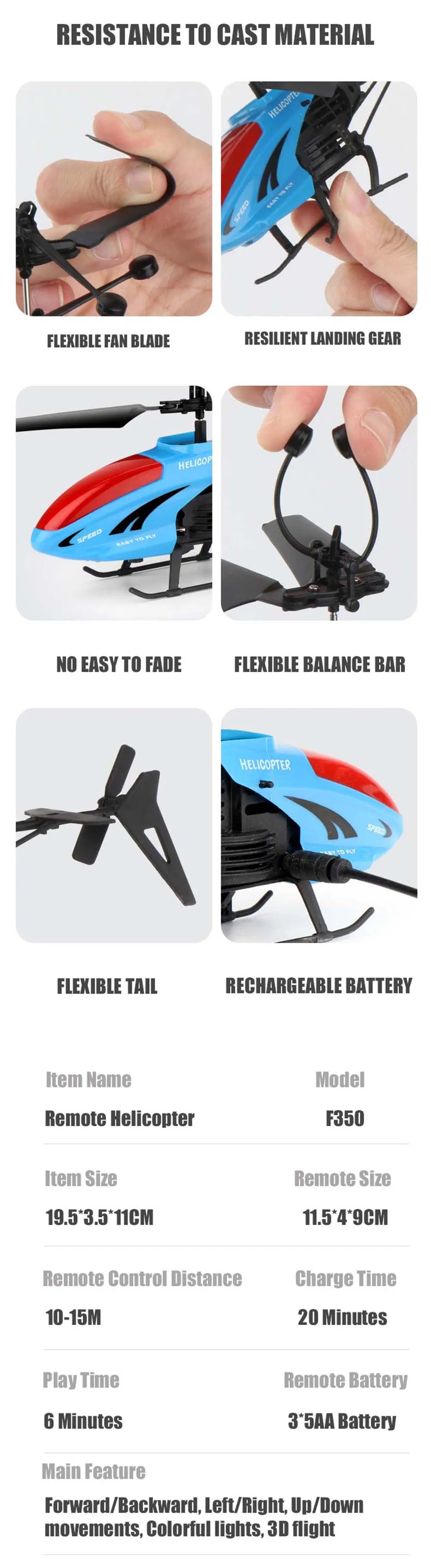 F350 RC Airplane Plane Children′ S Remote Control Helicopter with Light