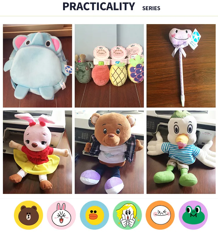 Factory Wholesale Custom Stuffed Forest Animal Toy Cartoon Wild Animals Birthday Gift Plush Toys
