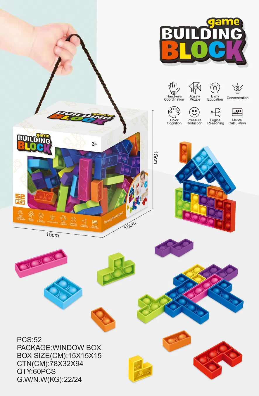 Fidget Push Bubble Sensory Toy Tetris Puzzle to Relieve Autism