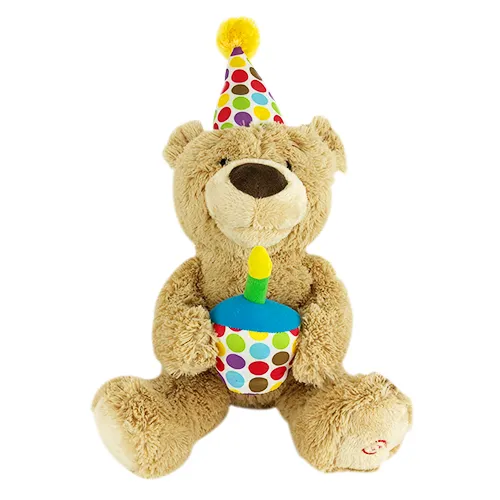 Fluffy Birthday Bear Birthday Gift Customized Baby Companion