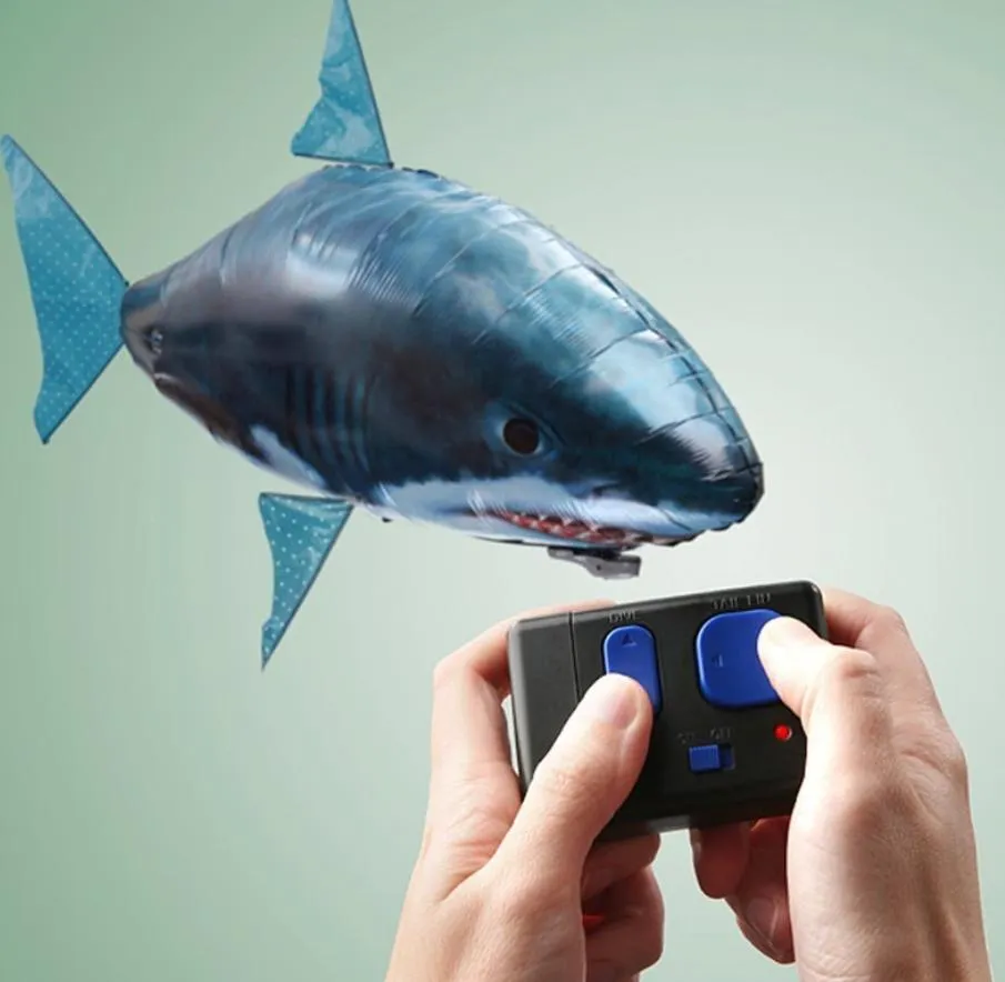 Flying Shark Air Swimmer RC Remote Control Toy Balloon Air Swimmers Kids Toys