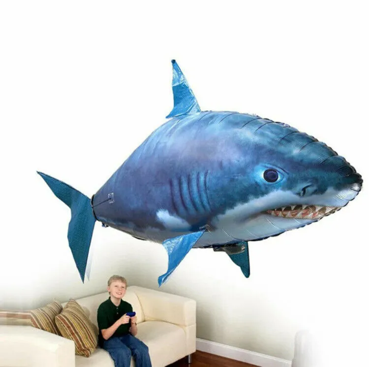 Flying Shark Air Swimmer RC Remote Control Toy Balloon Air Swimmers Kids Toys