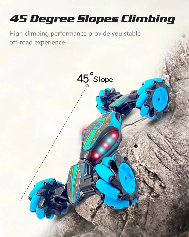 High Speed 2.4GHz Remote Control Stunt Double Side Drift Hand Control Car Toys for Kids