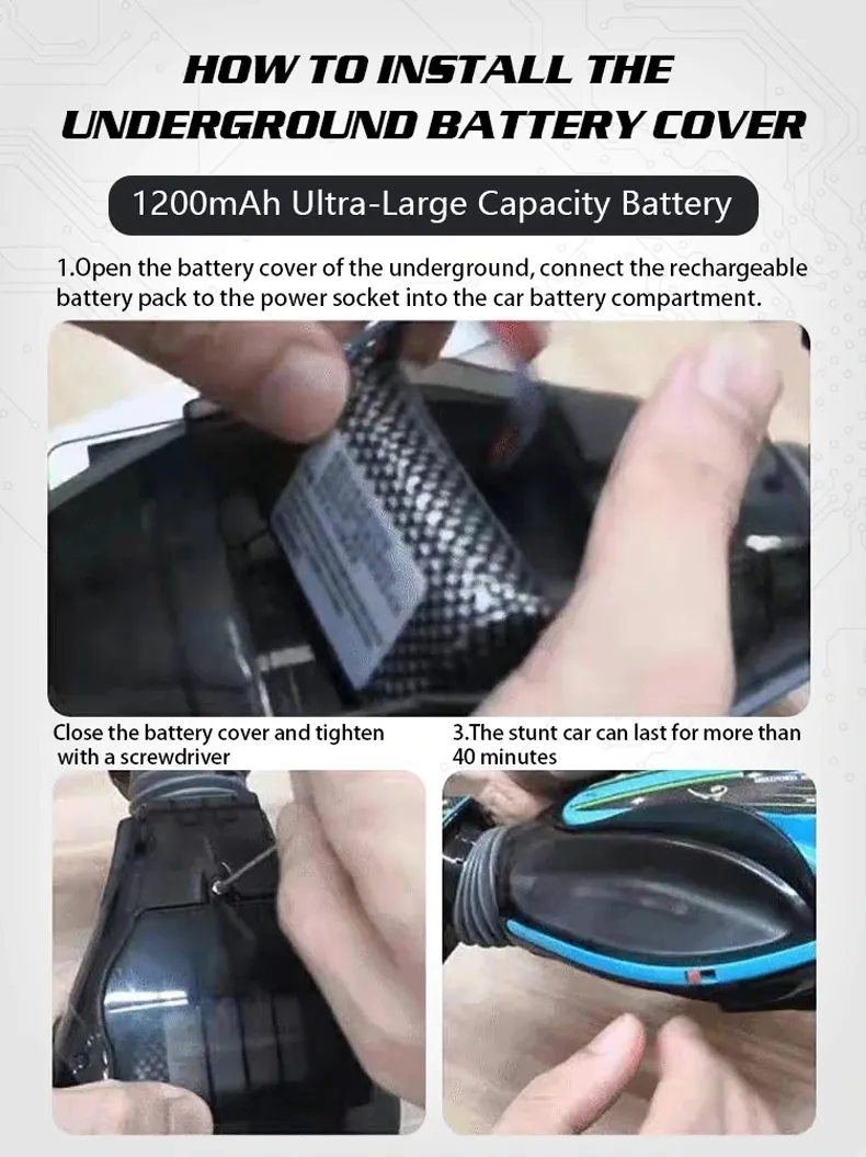 High Speed 2.4GHz Remote Control Stunt Double Side Drift Hand Control Car Toys for Kids