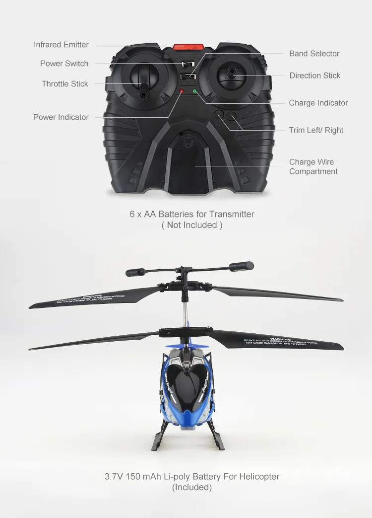 Hot Sale 2 CH Basic I/R Indoor Helicopter Remote Control Toy RC Helicopter W/Easy Turning Left & Right, Super Stable Flying Fun