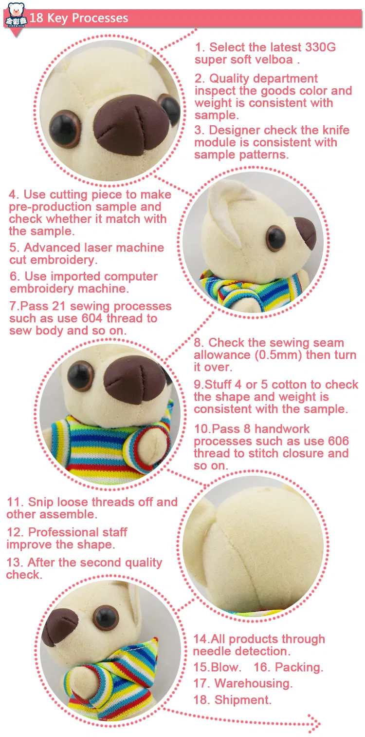 Hot Sale 25cm Soft Plush Toy Stuffed Animal LED Light up Teddy Bear