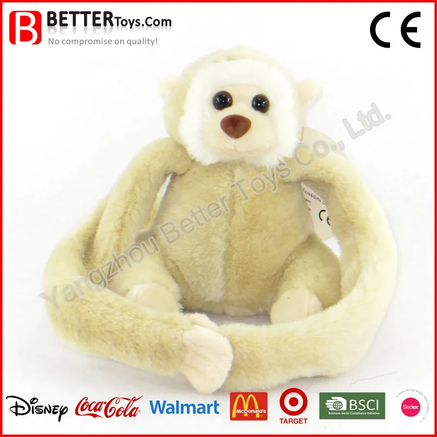 Hot Sale Plush Monkey with Velcro Hands Toy From China