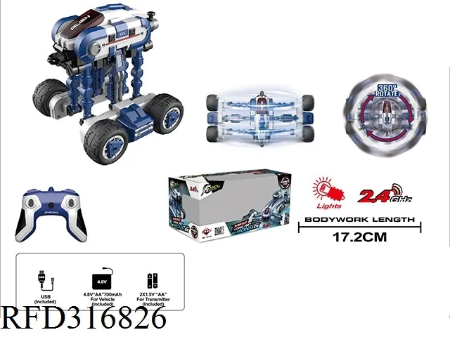 Hot Selling 2.4GHz Multi-Function Stunt 360 Degree Rotate Remote Control Car Toy