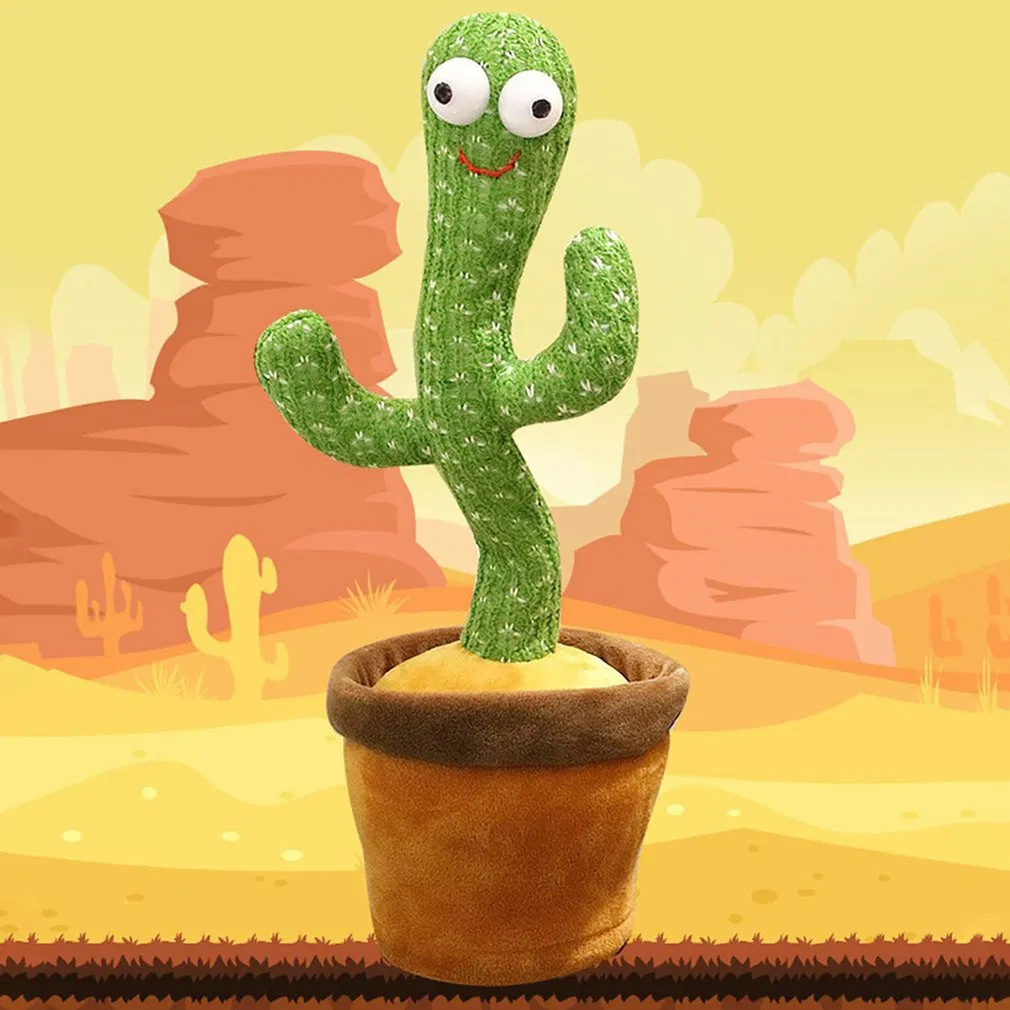 Hot Selling Cactus Talking & Dancing Twisting Stuffed Dancing Cactus Plush Toy with Song