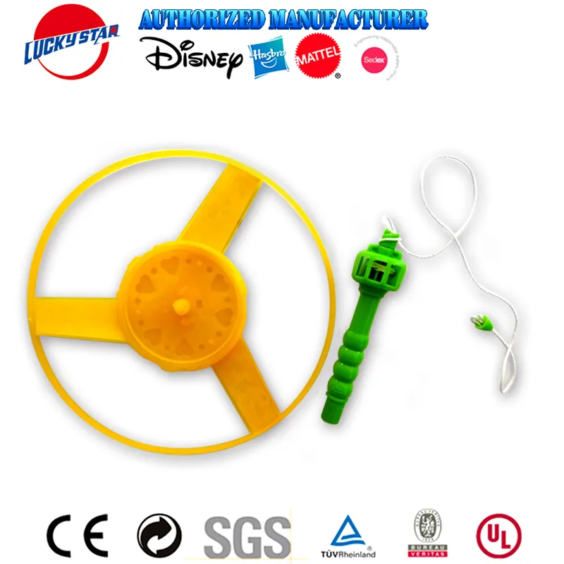Hot Selling Customized Pull String Wind up Flying Disk Toys
