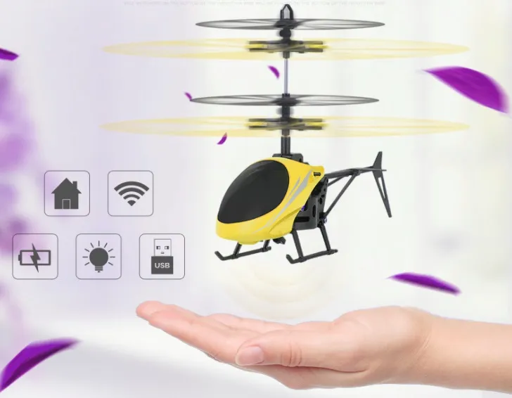 Intelligent Helicopter, Manual Induction, Rechargeable, Electric Toy Helicopter for Children