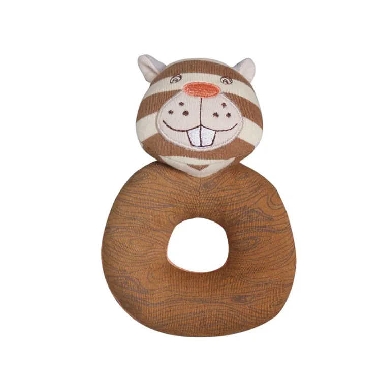 Jambear Organic Buddies Baby Teething Rattle Organic Cotton Farm Buddies Rattle Organic Cotton Baby Blanket Toys