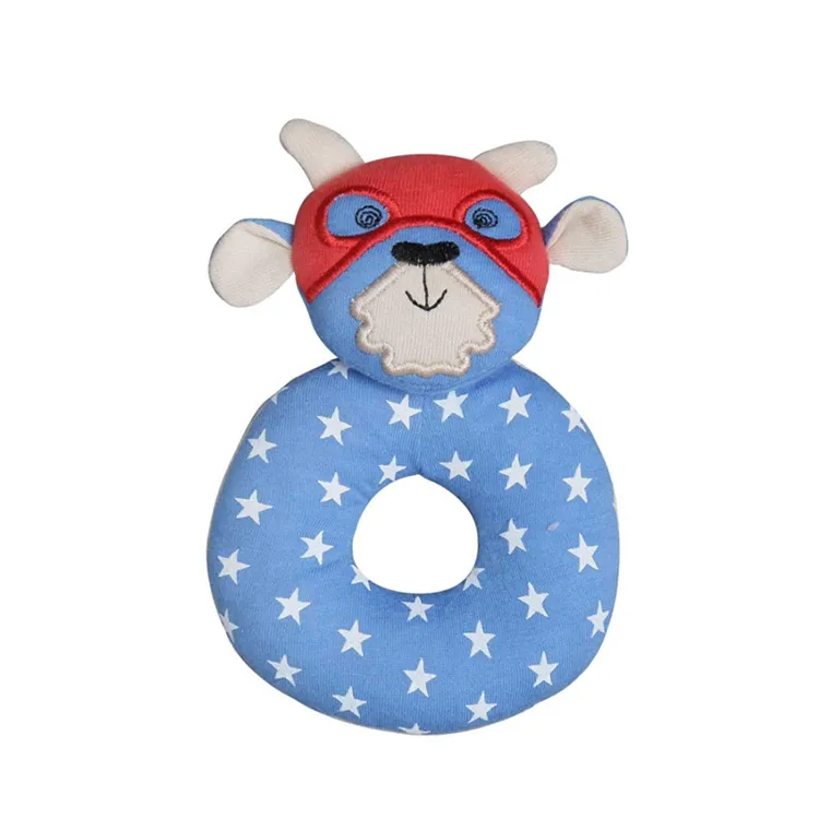 Jambear Organic Buddies Baby Teething Rattle Organic Cotton Farm Buddies Rattle Organic Cotton Baby Blanket Toys