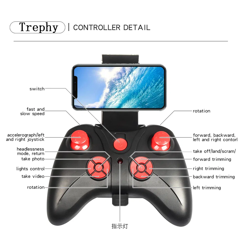 Lf608 WiFi Fpv Professional Foldable Quadcopter RC Drone with 0.3MP/2.0MP/5.0MP Camera (LF608-No Camera-Red)