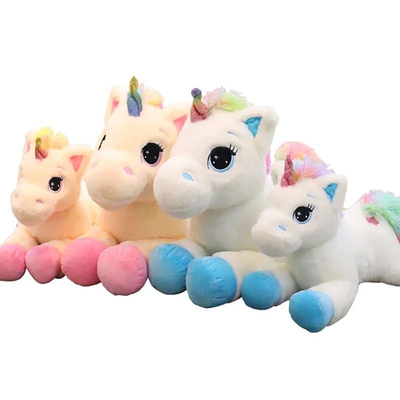 Lucky Star Cuddles a Unicorn Rainbow Horse
