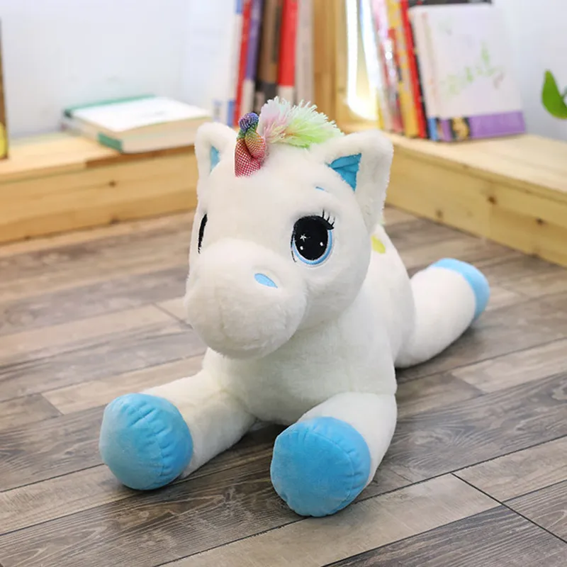 Lucky Star Cuddles a Unicorn Rainbow Horse