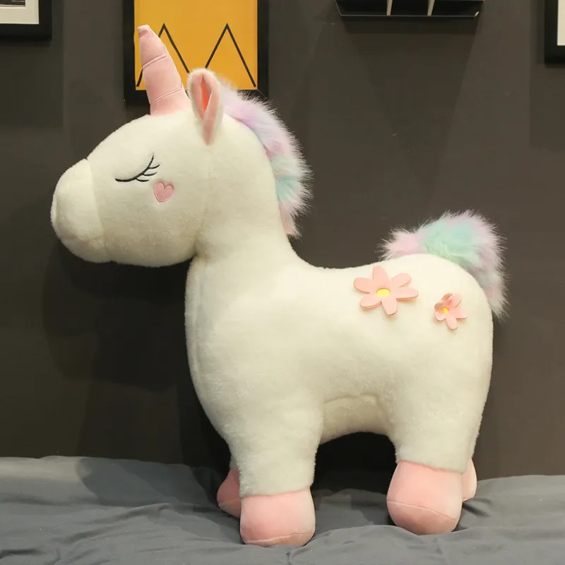 Lucky Star Cuddles a Unicorn Rainbow Horse