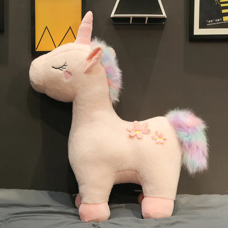 Lucky Star Cuddles a Unicorn Rainbow Horse