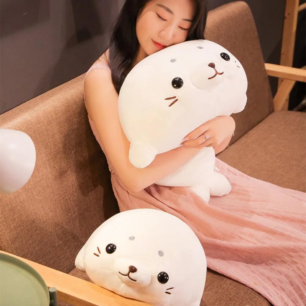 Lying Seal Plush Toys Lovely Stuffed Animal Pillow Gift for Kids