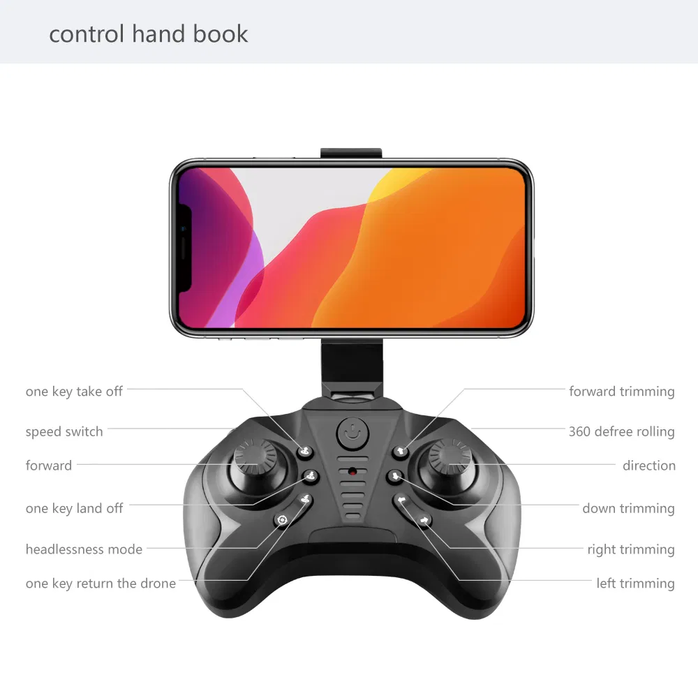 Mini WiFi Fpv with 0.3MP/5.0/4kmp HD Camera Altitude Hold Mode Foldable Quadcopter RTF RC Drone for Kids with CE (MINI-Black-1080P-bag)