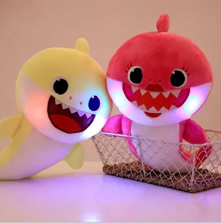 Musical Singing LED Pinkfong Baby Shark Plush Toys with Light