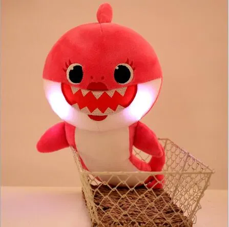 Musical Singing LED Pinkfong Baby Shark Plush Toys with Light