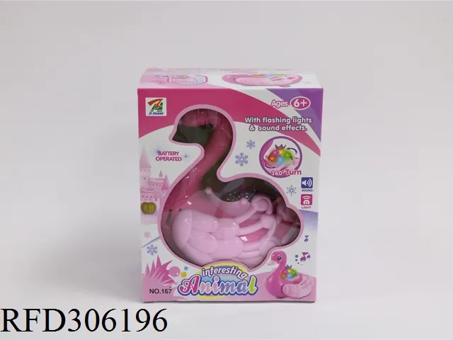 New Arrival Kids B/O Swan with Flashing Lights and Sound Effects