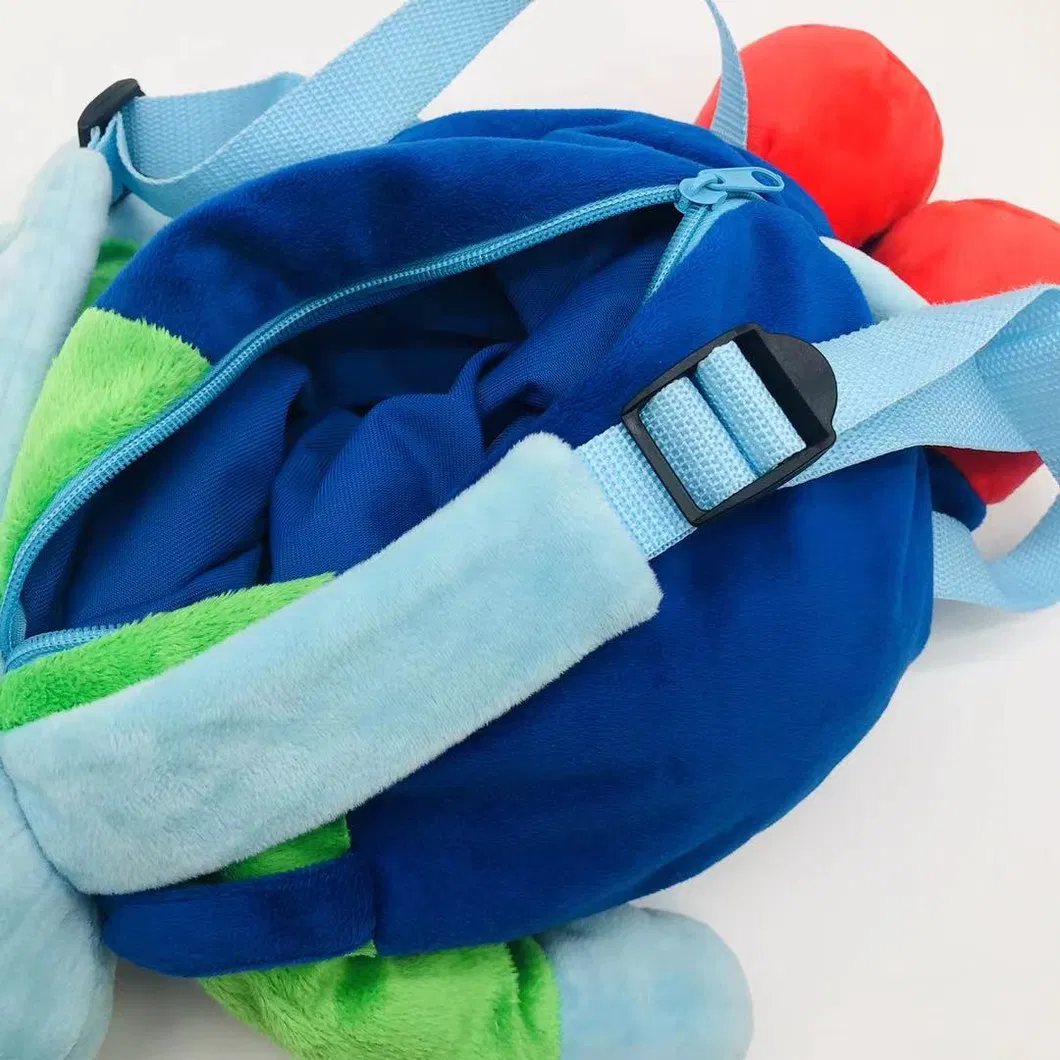 New Design Custom Cheap Cartoon Plush Rhinoceros Animal Backpack Baby Backpack School Animal Plush Toy with Backpack for Children