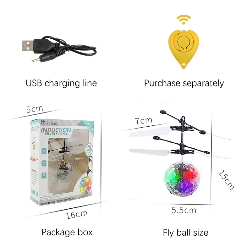 New Princess Drone RC Helicopter Aircraft Flying Ball Flying Toys Ball Shining Lighting Fly Helicopter Kids Toys