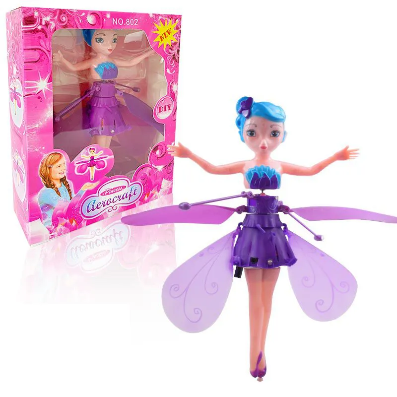 New Princess Drone RC Helicopter Aircraft Flying Ball Flying Toys Ball Shining Lighting Fly Helicopter Kids Toys