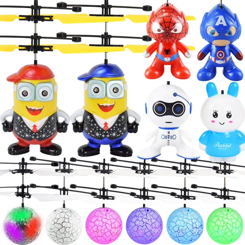 New Princess Drone RC Helicopter Aircraft Flying Ball Flying Toys Ball Shining Lighting Fly Helicopter Kids Toys
