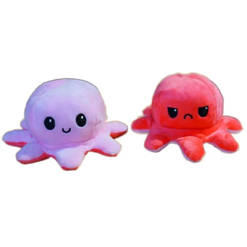 New Reversible Flip Octopus Plush Stuffed Toy Soft Animal