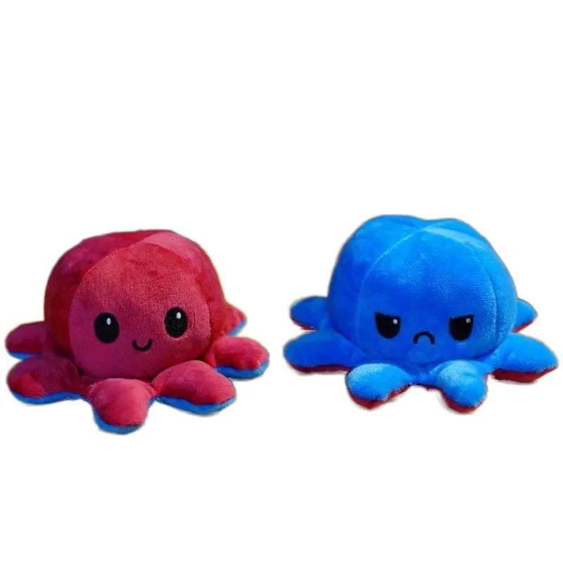 New Reversible Flip Octopus Plush Stuffed Toy Soft Animal