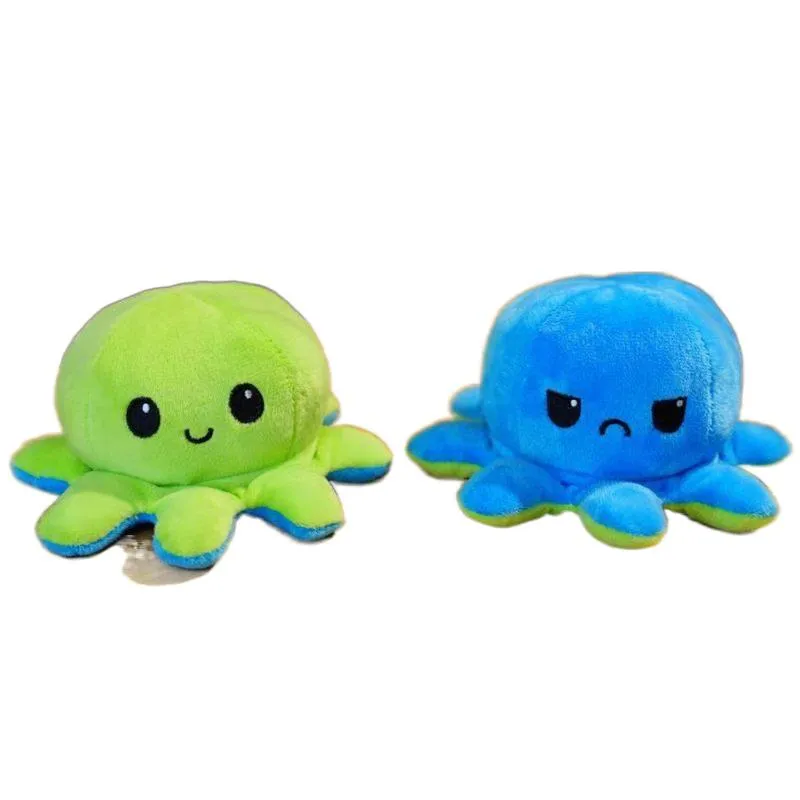 New Reversible Flip Octopus Plush Stuffed Toy Soft Animal