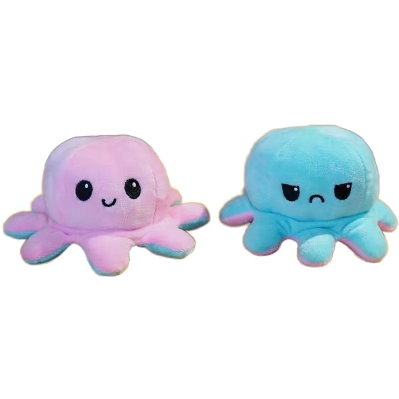 New Reversible Flip Octopus Plush Stuffed Toy Soft Animal