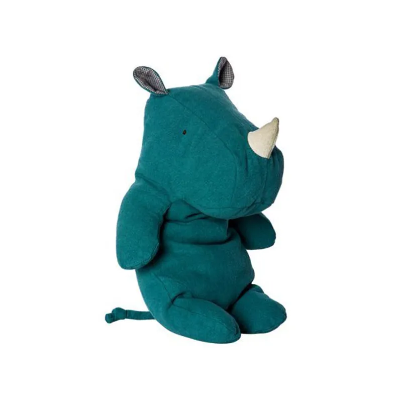 New Style Custom Soft Rhino Stuffed Animals Plush Cow Fabric Toy for Pet Chew Toy