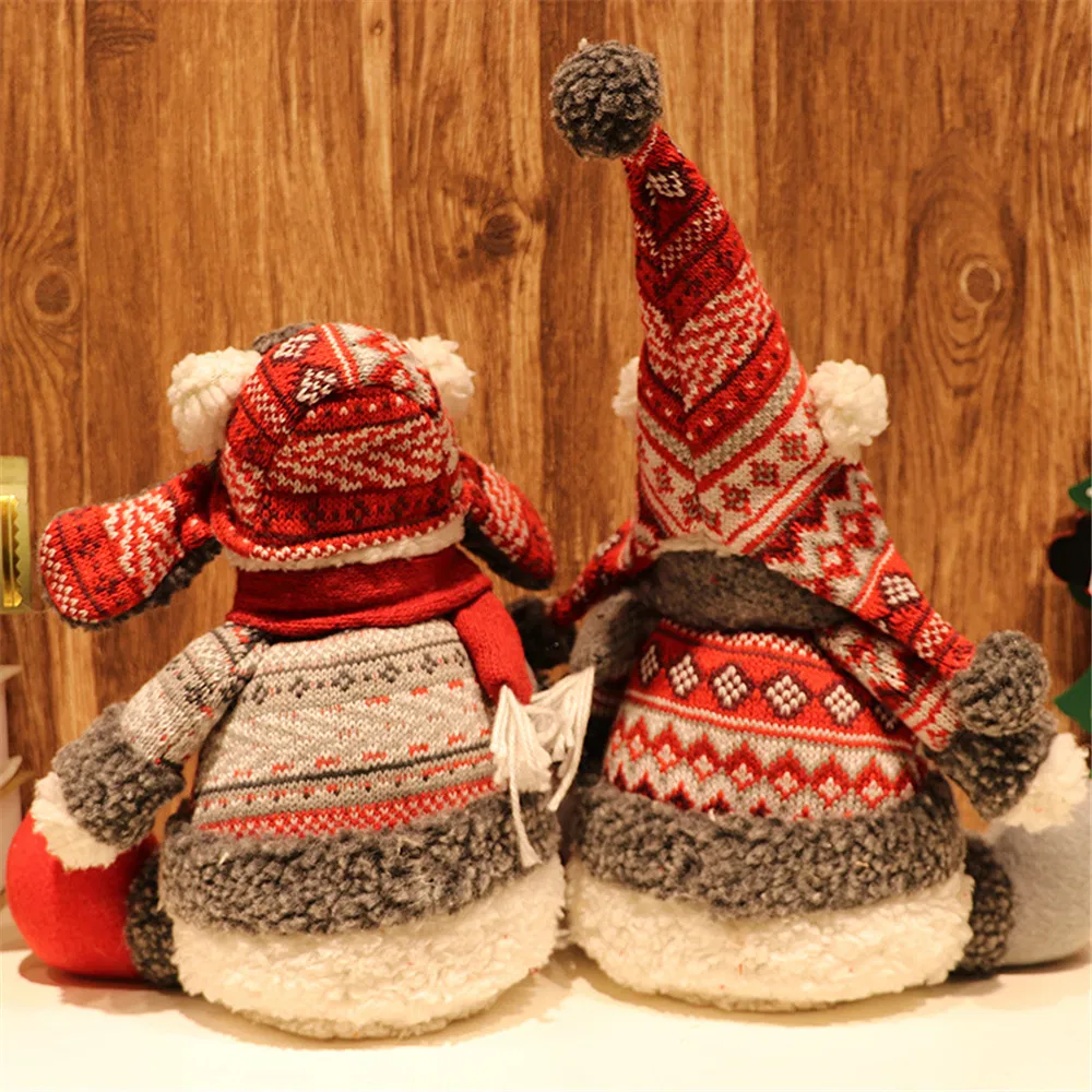 New Xmas Moose Deer Plush Toys with Red Scarf Embroider Logo Custom Cute Stuffed Animal Elk Soft Toy Plush Reindeer Christmas