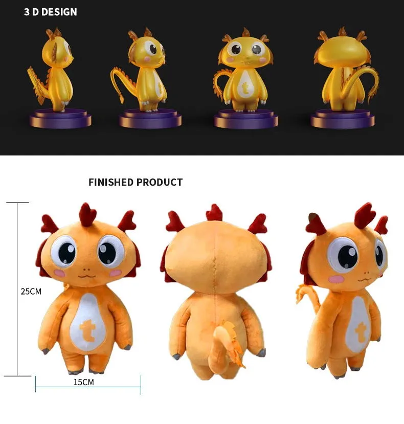 OEM Handmade Customized Mascot Plush Stuffed Toy Custom Plush Doll with Bee Cloth