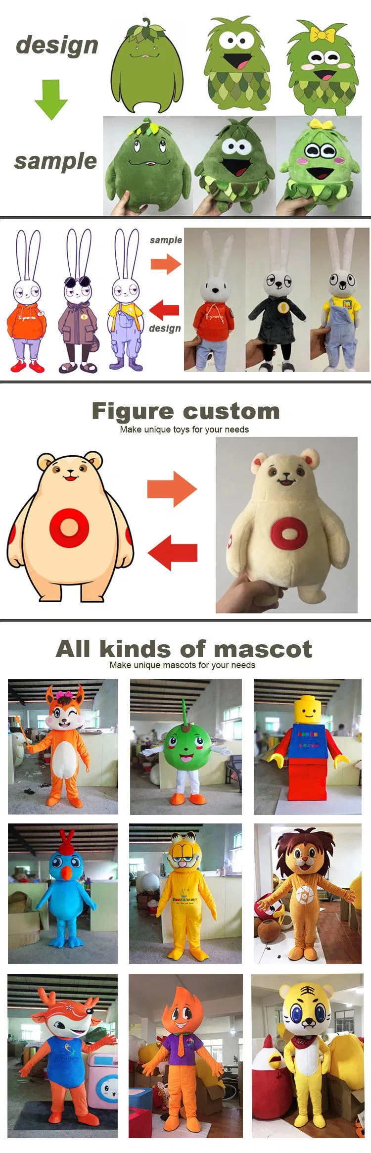 OEM Handmade Customized Mascot Plush Stuffed Toy Custom Plush Doll with Bee Cloth