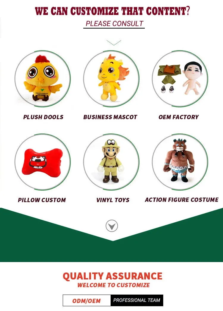 OEM Handmade Customized Mascot Plush Stuffed Toy Custom Plush Doll with Bee Cloth